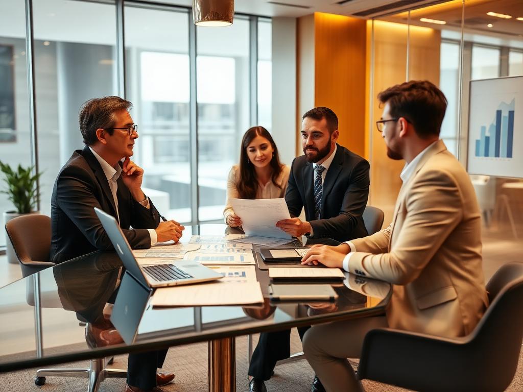 Marketing Consultation - Business professionals discussing strategy